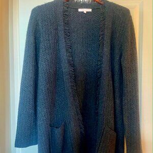 Grey cashmere duster